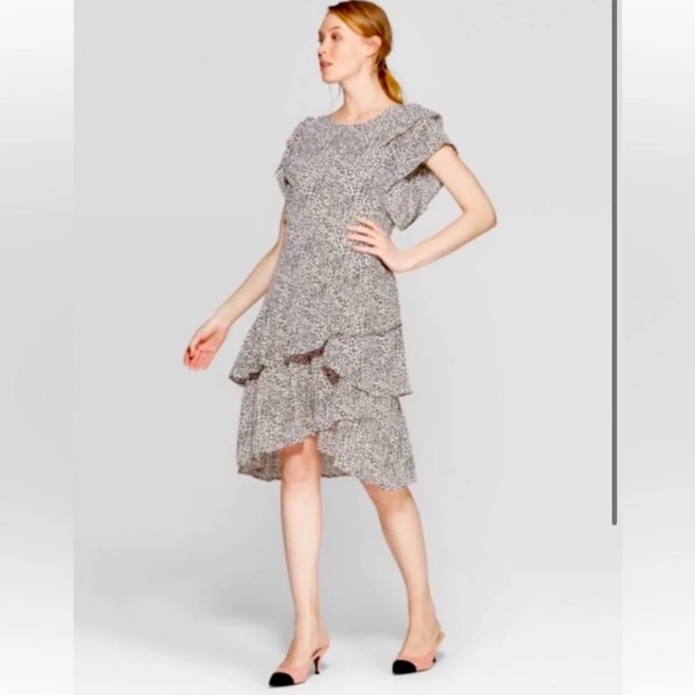 Who What Wear Ruffle Leopard Dress š - Picture 6 of 11